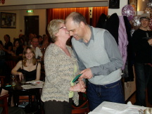 Glyniss receiving her award