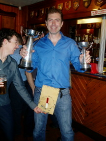 Dick with his many prizes