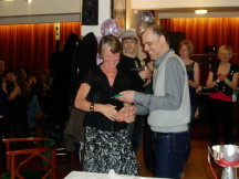 Pat receiving her award