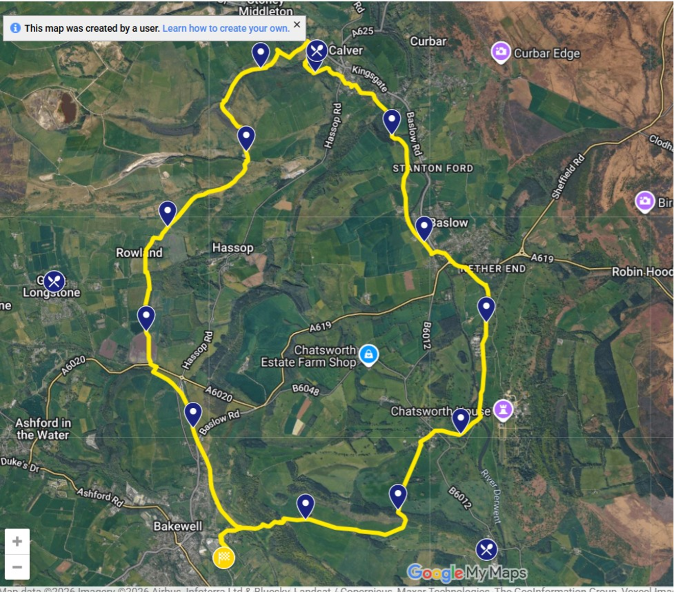 Map of route